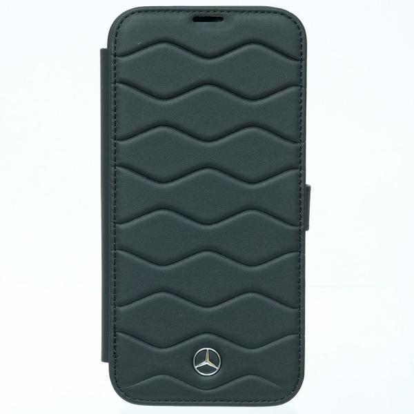 メルセデスベンツ iPhone 16ProMax レザー ブックタイプケース WITH WAVES ...