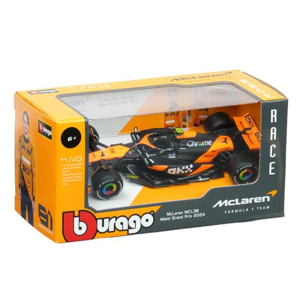 Bburago 1/43スケール マクラーレン F1 チーム MCL38 マイアミGP 2024 #...