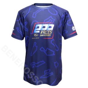 佐藤琢磨 インディカー200戦記念 ドライバーTシャツ ブルー TS2202｜victorylap