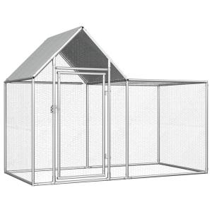 鶏小屋 2x1x1.5 m 亜鉛メッキ鋼製の詳細画像4