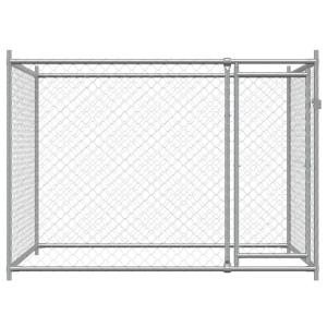 犬用ケージ ドア付き グレー 2x2x1.5 ...の詳細画像1