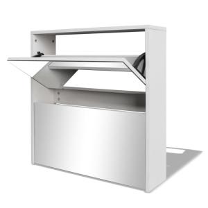 IKEA 3段シューズボックス STÄLL ステル STÄLL shoe cabinet with 3 compartments, white, 311/8x113/8x581/4