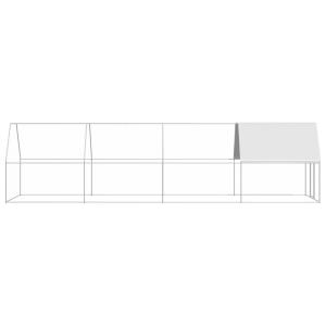 屋外鶏用ケージ 2x8x2m 亜鉛メッキ鋼製の詳細画像2