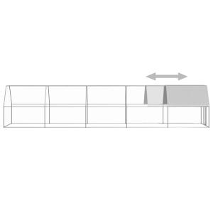 屋外鶏用ケージ 2x10x2m 亜鉛メッキ鋼製の詳細画像1