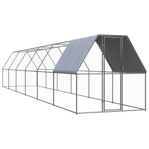 屋外鶏用ケージ 2x12x2m 亜鉛メッキ鋼製の詳細画像1