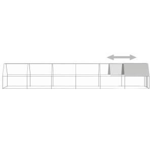 屋外鶏用ケージ 2x12x2m 亜鉛メッキ鋼製の詳細画像3