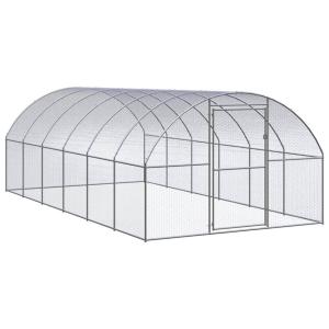 屋外鶏小屋 3x6x2 m 亜鉛メッキ鋼製