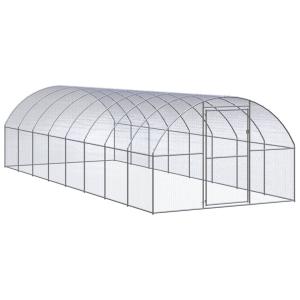 屋外鶏小屋 3x8x2 m 亜鉛メッキ鋼製