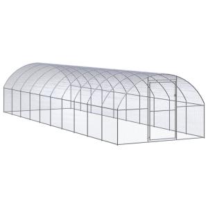 屋外鶏小屋 3x10x2 m 亜鉛メッキ鋼製