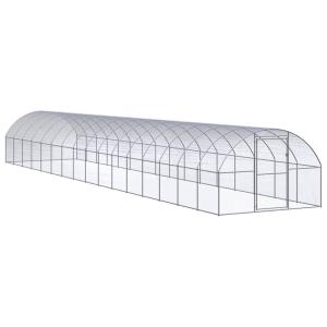 屋外鶏小屋 3x16x2 m 亜鉛メッキ鋼製