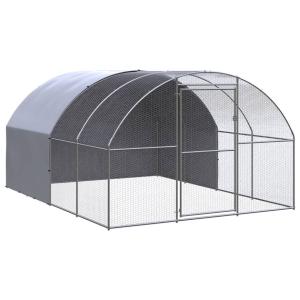 屋外鶏小屋 3x4x2 m 亜鉛メッキ鋼製
