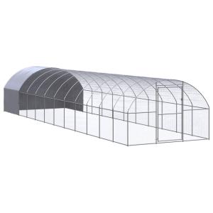 屋外鶏小屋 3x12x2 m 亜鉛メッキ鋼製