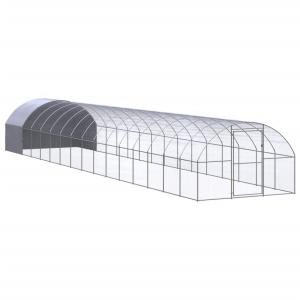 屋外鶏小屋 3x16x2 m 亜鉛メッキ鋼製