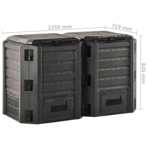 ガーデン堆肥箱 ブラック 800Lの詳細画像1