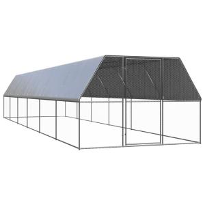 屋外鶏小屋 3x12x2m 亜鉛メッキ鋼製
