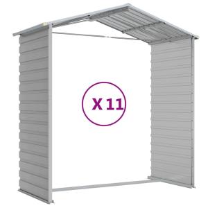 vidaXL ガーデンシェッド ライトグレーの詳細画像3