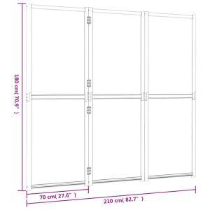 間仕切り 3枚パネル クリームホワイト 210...の詳細画像5