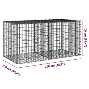蛇籠バスケット カバー付き 200x100x1...の詳細画像5