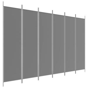 6枚パネル 間仕切り ブラック 300x200 cm 布製