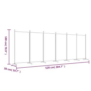 6枚パネル 間仕切り ブラック 520x180...の詳細画像4