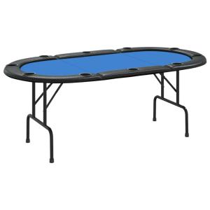 vidaXL 10人用ポーカーテーブル ディーラーエリア＆チップトレイ付き