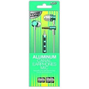 【中古】ALUMINUM CANAL EARPHONES MIC マイク付イヤホン ライトブルー w11【中古未開封】｜video-land-mickey