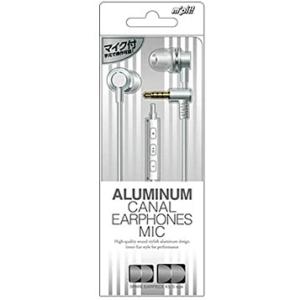 【中古】ALUMINUM CANAL EARPHONES MIC マイク付イヤホン ホワイト w11【中古未開封】｜video-land-mickey