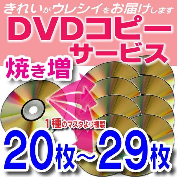 【DVD コピー】1種のマスタから20枚〜29枚の複製(DVDディスク・スリムケース込)