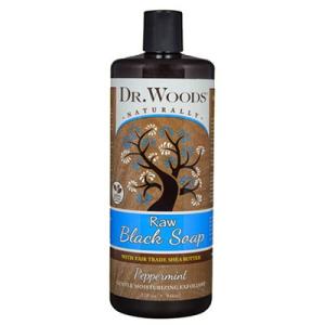 DR. WOODS ブラックソープ ペパーミント w/シアバター 942ml(32 oz)｜vienail