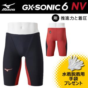 MIZUNO ミズノ GX・SONIC6 NV N2MBA50196 メンズ ハーフスパッツ WA承認 競泳水着 男性｜viento