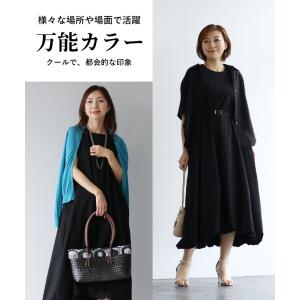 ワンピース ワンピ バルーンワンピース 黒 ブ...の詳細画像5