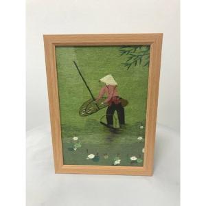 SALE 10%OFF】ベトナム 刺繍絵 全面手刺繍 刺繍画 ハンドメイド