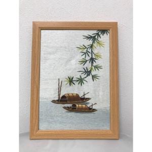 SALE 10%OFF】ベトナム 刺繍絵 全面手刺繍 刺繍画 ハンドメイド