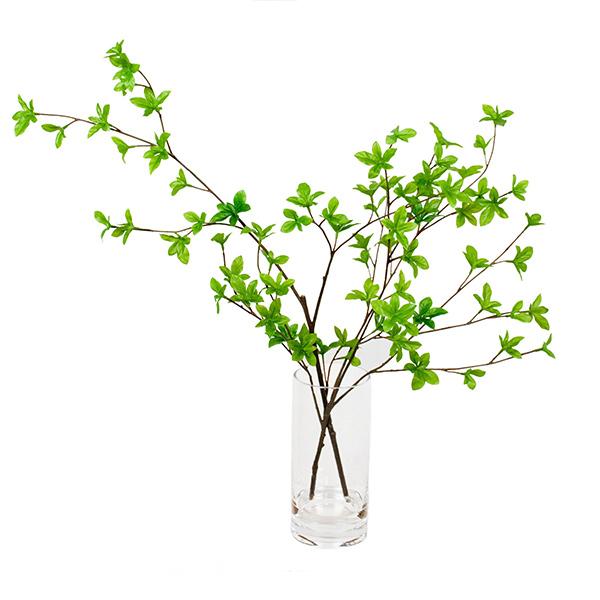 フェイクグリーン 観葉植物 人工観葉植物 ドウダンツツジ 造花 卓上 ウォーターシリンダー 枝物 お...