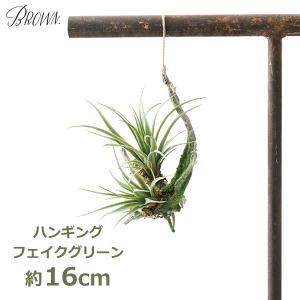 フェイクグリーン 観葉植物 人工観葉植物 造花 壁掛け エアプランツ チランジア 着生グリーン ハンギング おしゃれ リアル グリーン 吊り下げ インテリア Brown