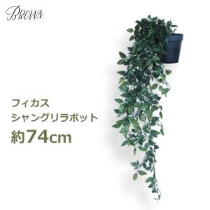 観葉植物 74cm フェイクグリーン フィカス シャングリラ 造花 ポット付 枯れない 植物 人工 草 葉 垂らす ロング インテリア シンプル おしゃれ BB590 991941 室