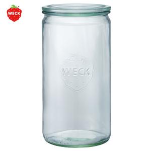 キャニスター 保存容器 密閉容器 ガラスキャニスター WECK ストレート シェイプ 1550 ml WE-974 フタLサイズ STRAIGHT ウェック 保存 容器 耐熱 密閉 保存瓶