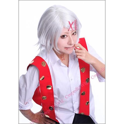 東京喰種(トーキョーグール) 鈴屋什造 風 ウィッグ コスプレウィッグ キャラウィッグ 美容師 セッ...