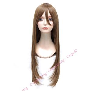 ウィッグ コスプレ ロングストレート(80cm) アッシュブラウン コスプレウィッグ フルウィッグ ネット付き 耐熱 あすつく対応｜vignette-wig