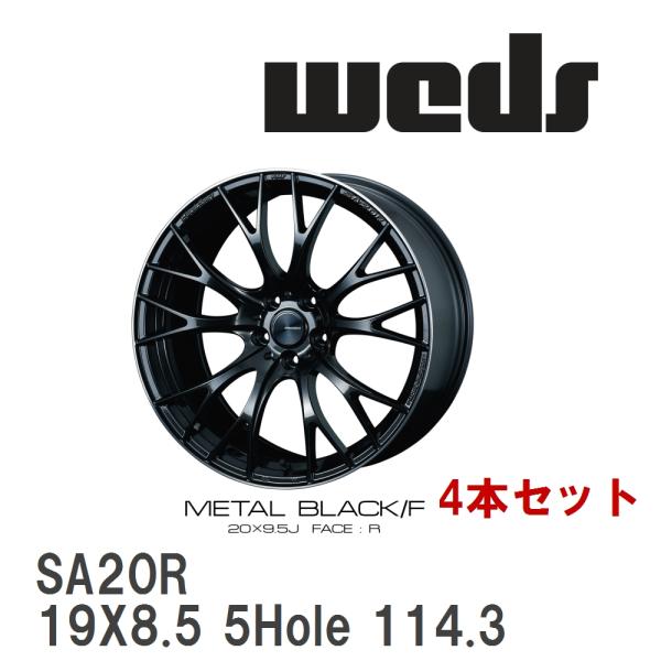 【WEDS】 アルミホイール 4本セット WedsSport SA-20R 19X8.5 +38 5...