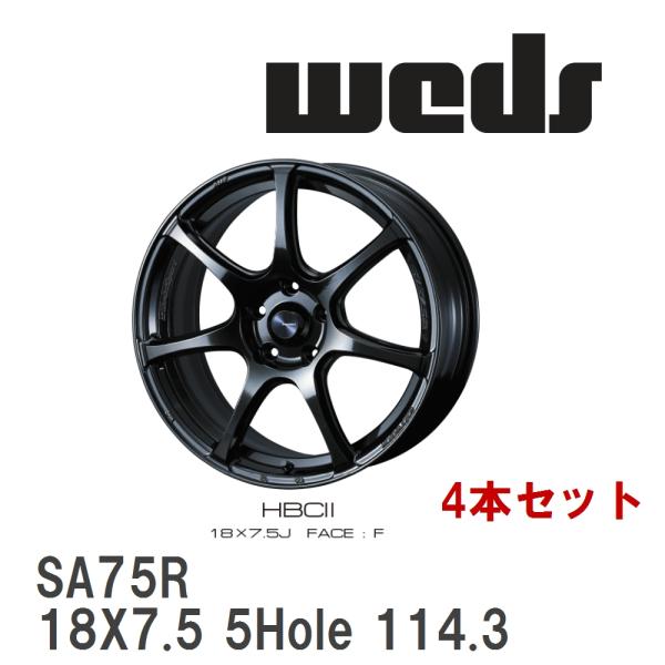 【WEDS】 アルミホイール 4本セット WedsSport SA-75R 18X7.5 +35 5...