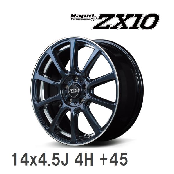 【MID】 Rapid Performance ZX10 14x4.5J +45 100 4H AD...