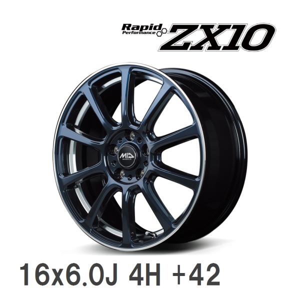 【MID】 Rapid Performance ZX10 16x6.0J +42 100 4H AD...