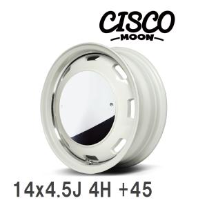 【MID】 GARCIA CISCO MOON 14x4.5J +45 100 4H オールドイングリッシュWH+リムヴァーレイポリッシュ アルミホイール 4本セット｜vigoras