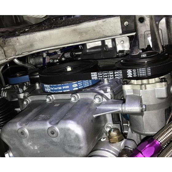 【HKS】 ファインチューンVベルト FINE TUNE V-BELT/4PK722 エアコン側 ス...