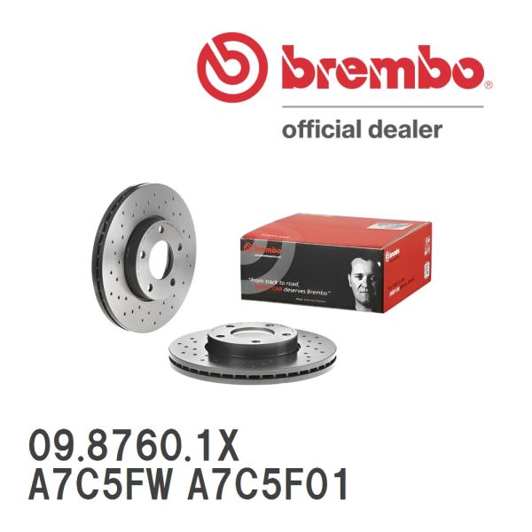 brembo Xtraブレーキローター 左右セット 09.8760.1X プジョー 207 A7C5...