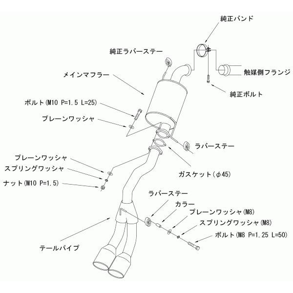 【HKS】 マフラー リーガル(LEGAL) KC-1 ニッサン モコ DBA- MG33S R06...