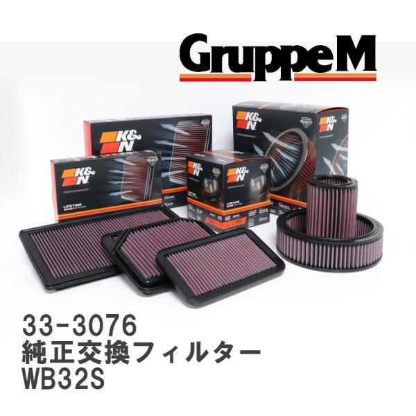 【GruppeM】 K&amp;N 純正交換フィルター 13780-68PA0 スズキ バレーノ WB32S...