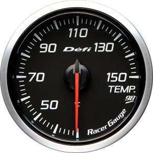 【Defi/デフィ】 Racer Gauge Style 98 Hommage Φ60mm 黒文字板 温度計 30~150℃ [DF16904]｜vigoras