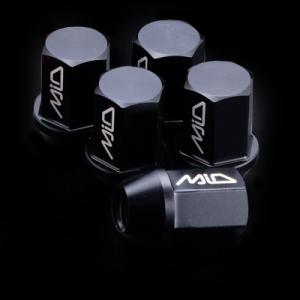 MID DURA MIDジュラルミンナット L35 4個パック ブラック M12×1.5